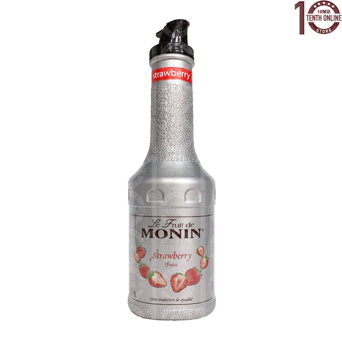 香港进口MONIN MONIN草莓果泥混合糖浆 1L士多啤梨调味料烘焙原料