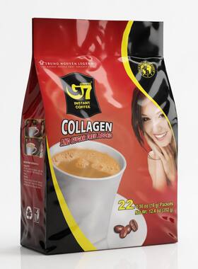 G7 COFFEE胶原蛋白咖啡352克16g*22提神养颜无糖独特口味浓郁香醇