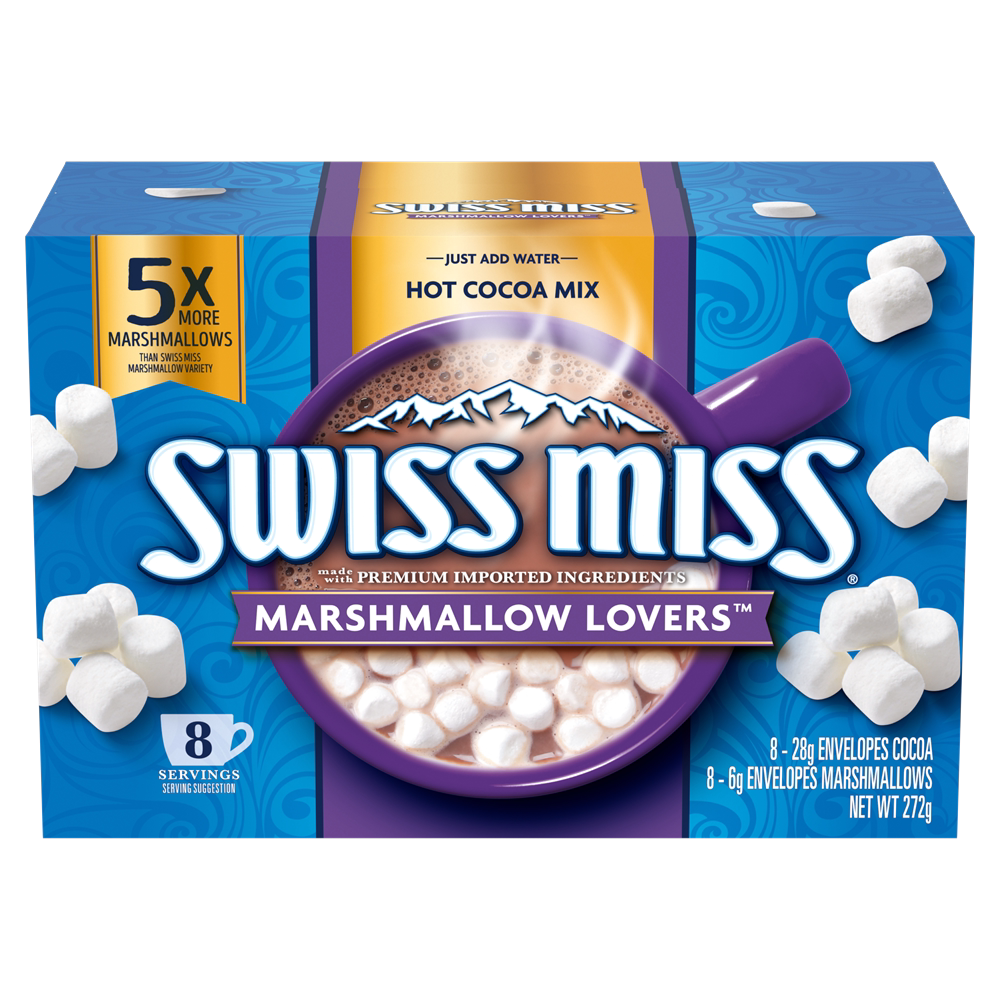 SWISSMISS瑞士小姐绵花糖朱古力即冲装272g8包无脂鲜奶制浓郁香醇