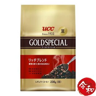 UCC GoldSpecial金牌香醇烤咖啡豆230g+20克招牌微糖咖啡速溶咖啡
