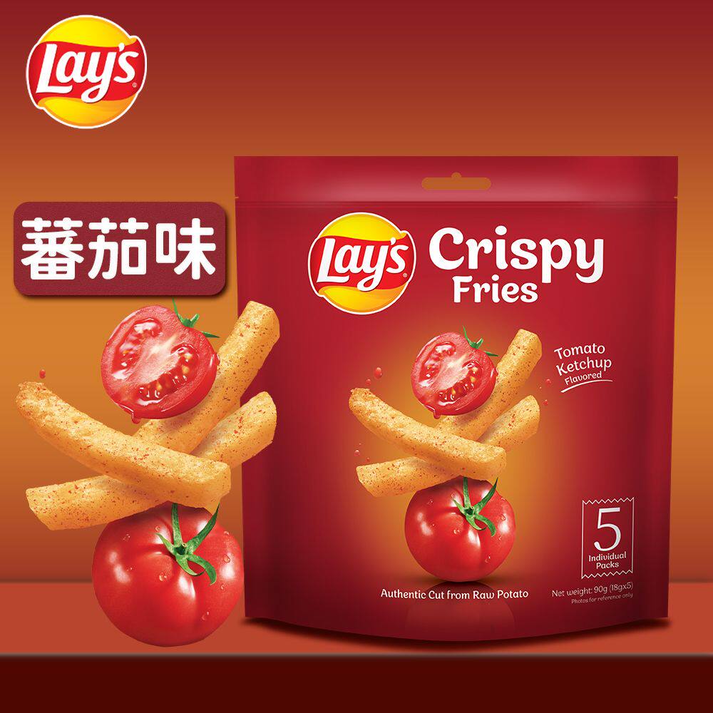 香港购乐事 - 新产品乐事真脆薯条蕃茄味90克18gx5包零食