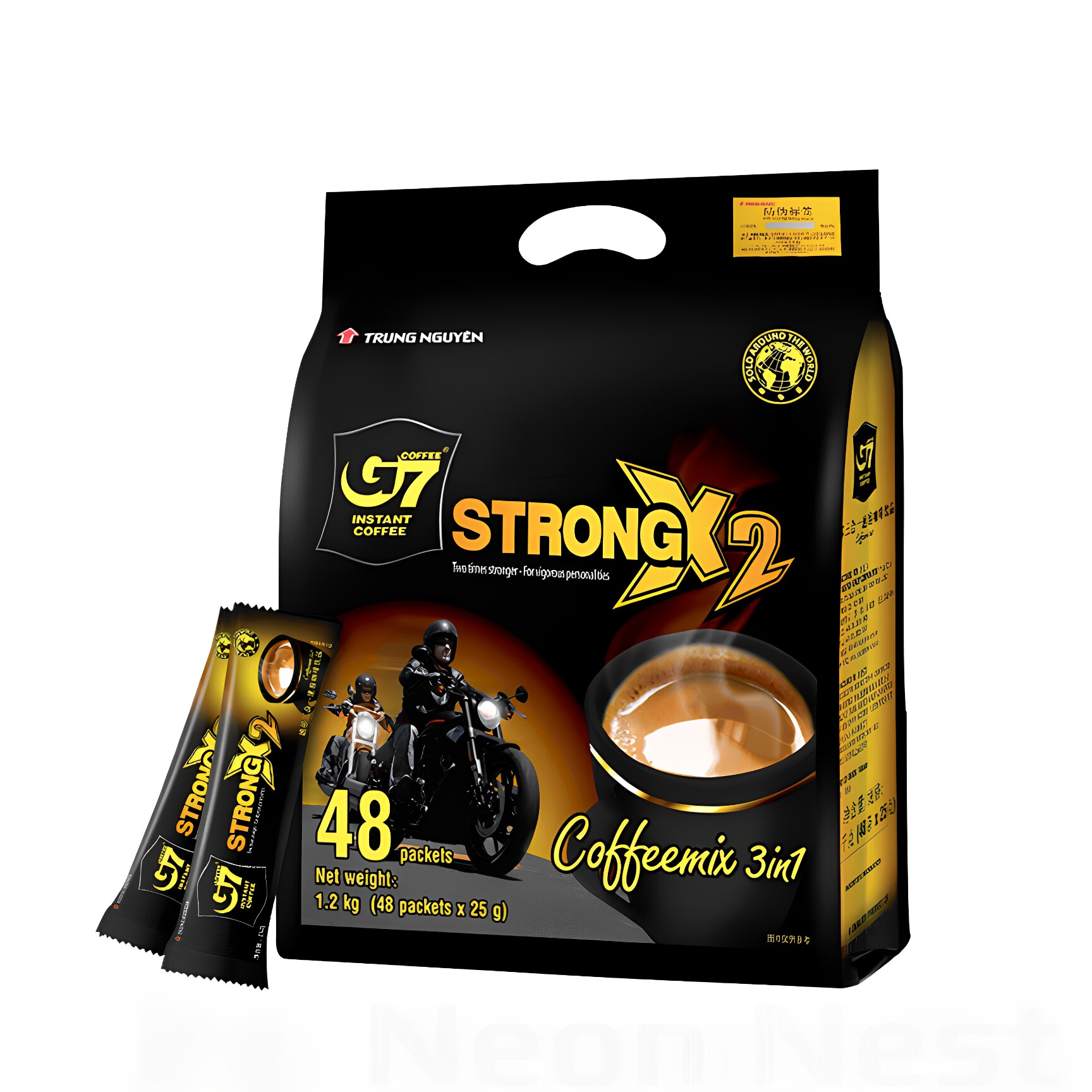 G7 COFFEE特浓三合一速溶咖啡粉48包*25g办公室提神饮品1200g进口
