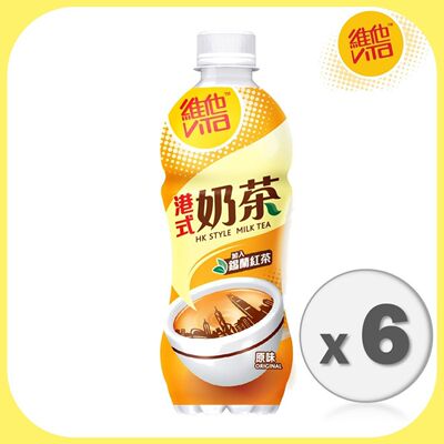 进口维他 港式奶茶胶樽装480mlx6支维他奶|茶餐厅|香港特色下午茶