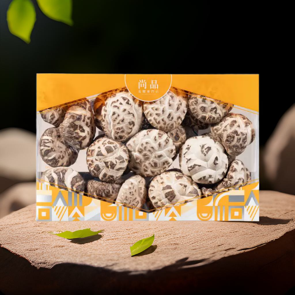 尚品原木白花菇 (无脚) 优质花菇无需剪冬菇蒂 送礼自用优选225克
