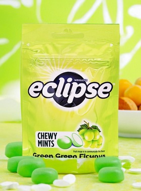 韩团进口爱豆同款Eclipse易极薄荷糖45G袋装清凉爽口办公室零食
