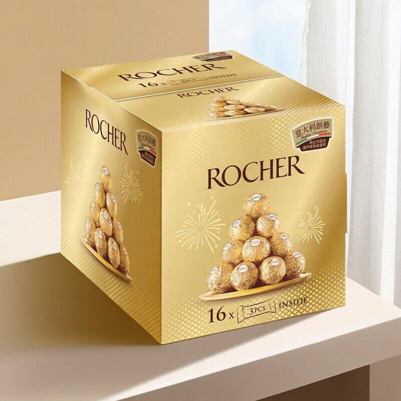 香港代购费列罗新年礼盒金莎朱古力金鑽礼盒48粒节日礼物送礼600g