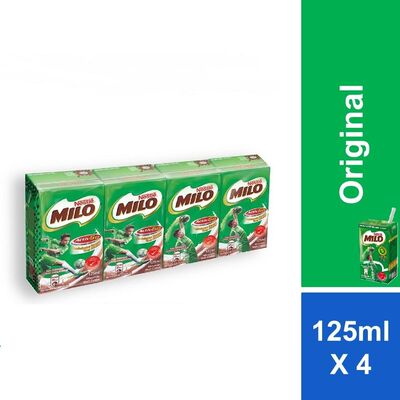 雀巢 营养热卖美禄MILO巧克力麦芽饮品包装125mLx4包冲饮经典进口