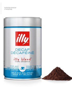 illy低咖啡因咖啡粉手冲咖啡滴漏咖啡250克浓郁醇香耐咖啡力强