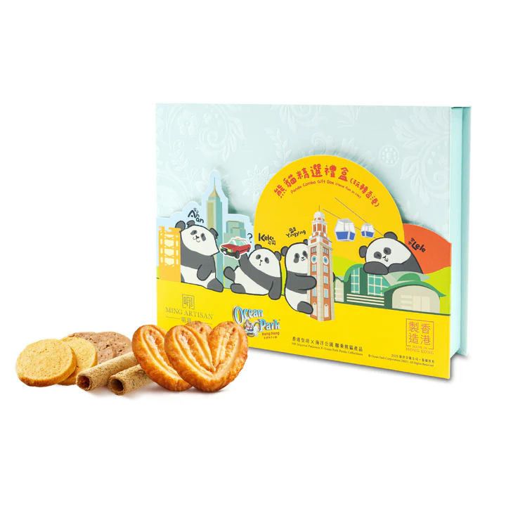 皇玥熊猫饼食熊猫精选礼盒玩转香港牛油脆曲奇松脆可口香甜自然
