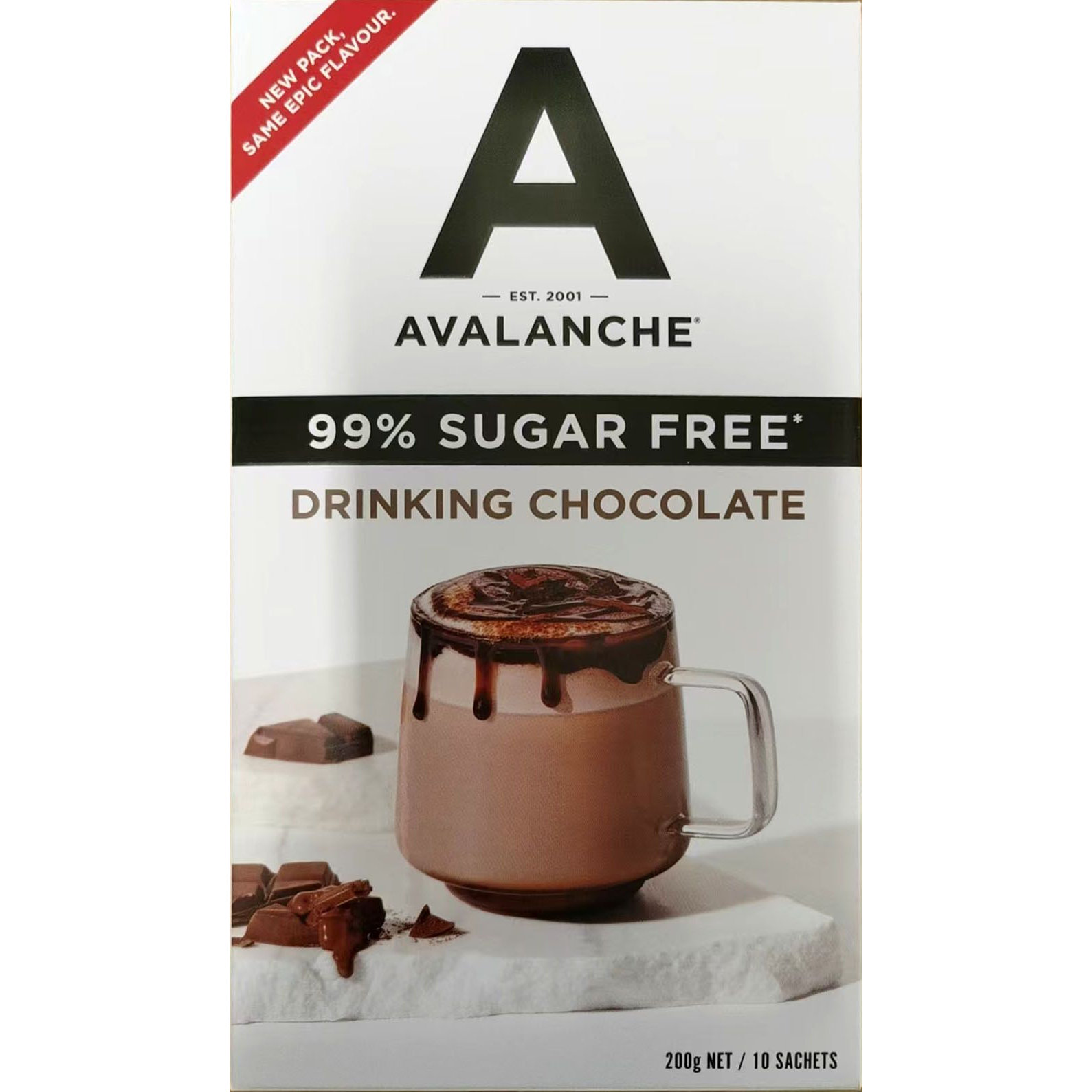 AVALANCHE即溶朱古力20gx10下午茶办公室冲饮99%可可10袋装进口版