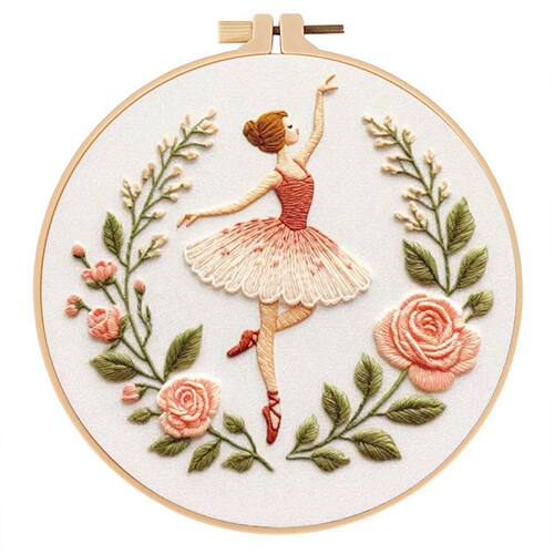 [成品 ]手工刺绣Flower Embroidery KIT花仙子挂画圣诞节礼物Book
