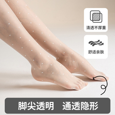 新款「波卡圆点」T裆无痕性感波点丝袜女薄款夏季美腿袜连裤袜