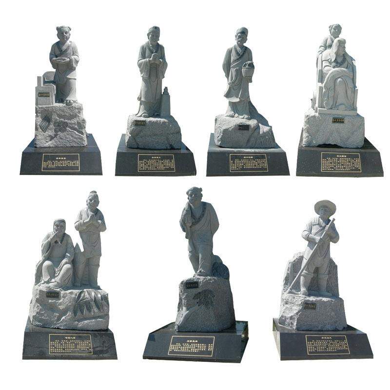 花岗岩人像石雕24二十四孝人物雕刻古代石材雕像广场校园人物雕塑