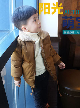 新年装促销男童中小童时尚外套加棉加厚棉服小男孩过冬袄