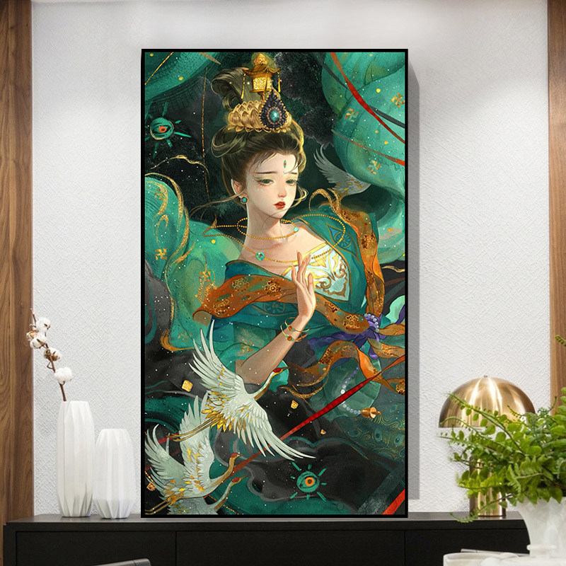 美女贴钻石十字绣2026新款线满绣点钻石画古典中国风唯美粘砖石秀