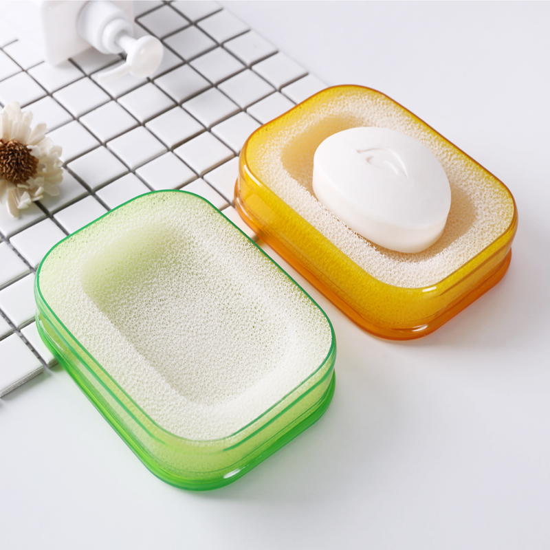 2个装香皂盒 多功能肥皂盒 带海绵有氧香皂盘 透气多用皂盒