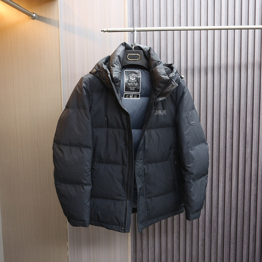 加厚极寒连帽羽绒服短款中年爸爸装白鸭绒商务休闲冬装男装新款