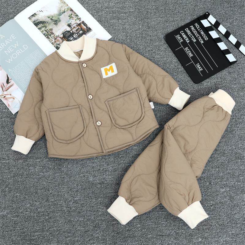 儿童秋冬新款棉服套装男