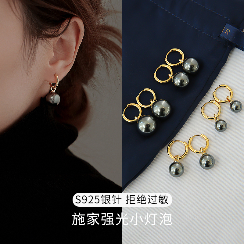 饰悟银饰气质纯银女两戴耳环