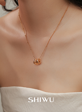 轻奢锆石小蛮腰三环锁骨链