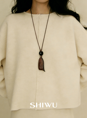 饰悟2026新款新中式植物毛衣链