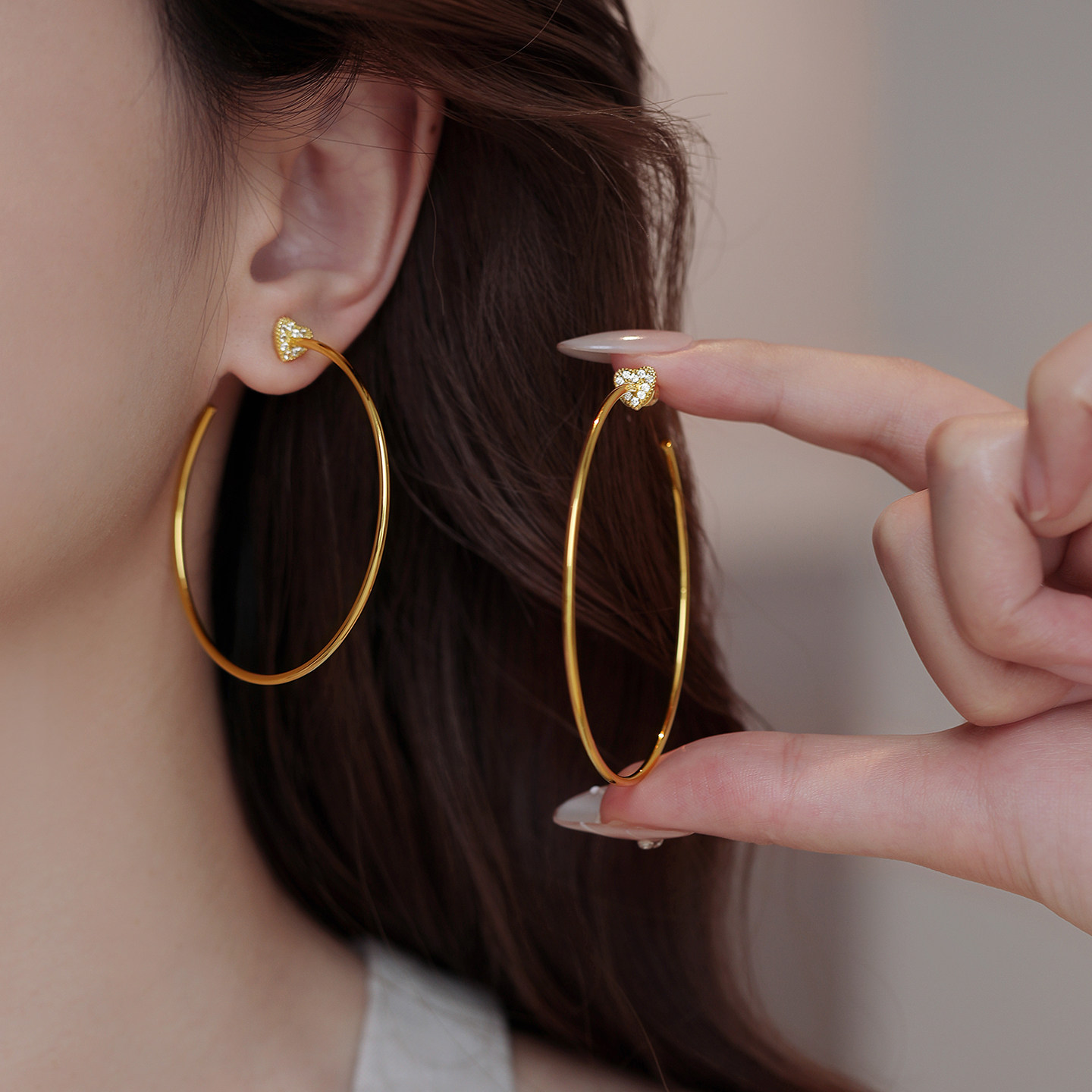 辣妹耳钉纯银素圈耳环2025新款爆款高级感轻奢独特夸张耳饰女,饰品/流行首饰/时尚饰品新,耳环,淘宝优惠券,粉丝福利购,淘宝优惠卷