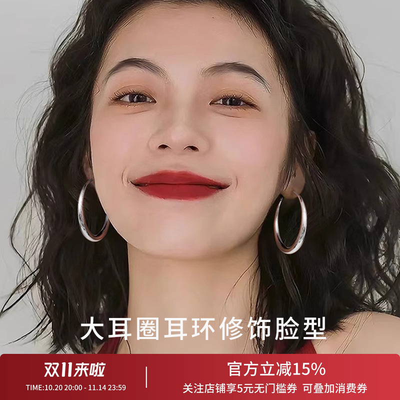 饰悟银饰夸张耳环适合圆脸的耳环