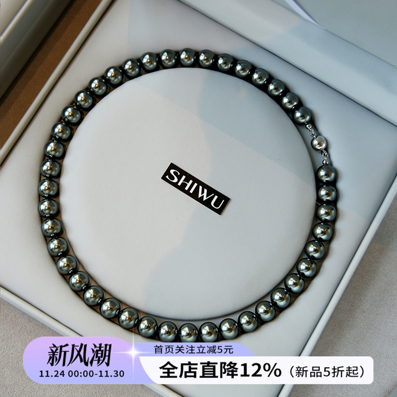 饰悟施家黑珍珠轻奢小众女项链