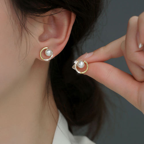 饰悟银饰轻奢高级感珍珠耳环女