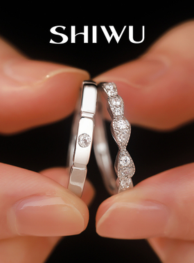 饰悟银饰情侣对戒纯银戒指