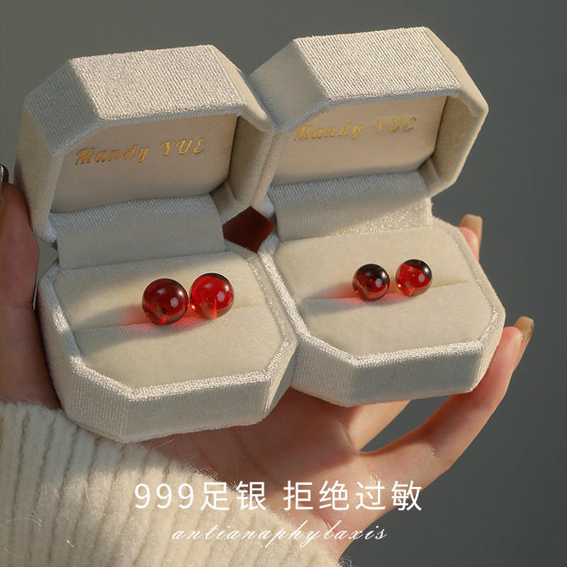 饰悟银饰999纯银秋冬女秋冬耳钉图片