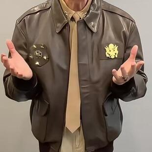 麦克阿瑟手打领带 棉麻质感军品 复古温莎结 五星上将漫展cosplay