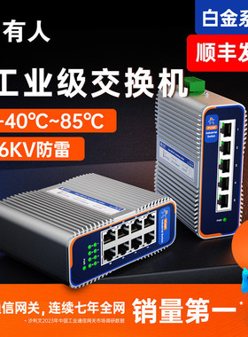 有人物联网5口8口16口工业级交换机千兆poe供电SFP光口以太网管理型DIN导轨式环网USR-ISG系列
