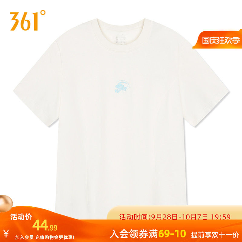 361°运动T恤2026秋季新款圆领短T恤女款常规舒适上衣