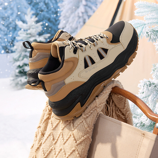 361岩悟4.0男鞋冬季加绒保暖户外大棉鞋防滑高帮老爹休闲运动鞋男
