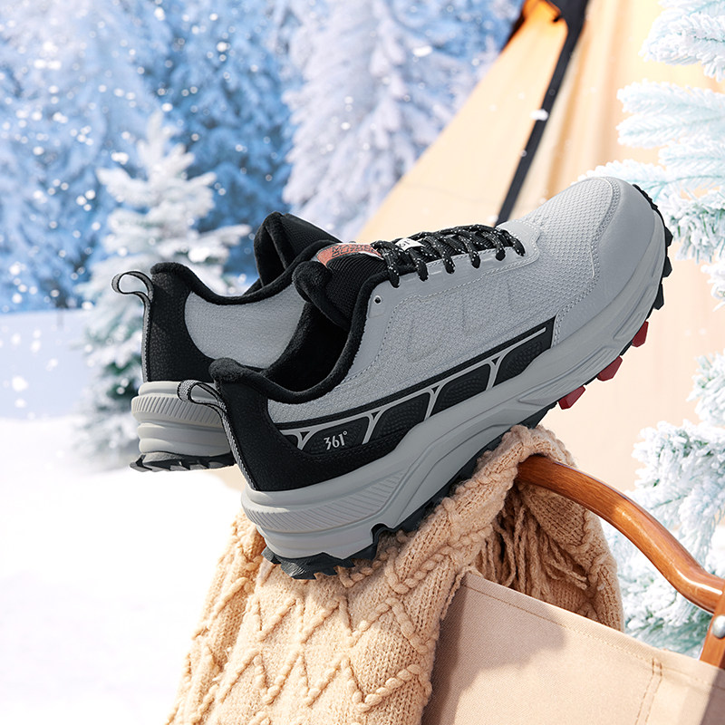 361度男鞋运动鞋2026年秋冬新款男加毛保暖耐磨防滑跑鞋