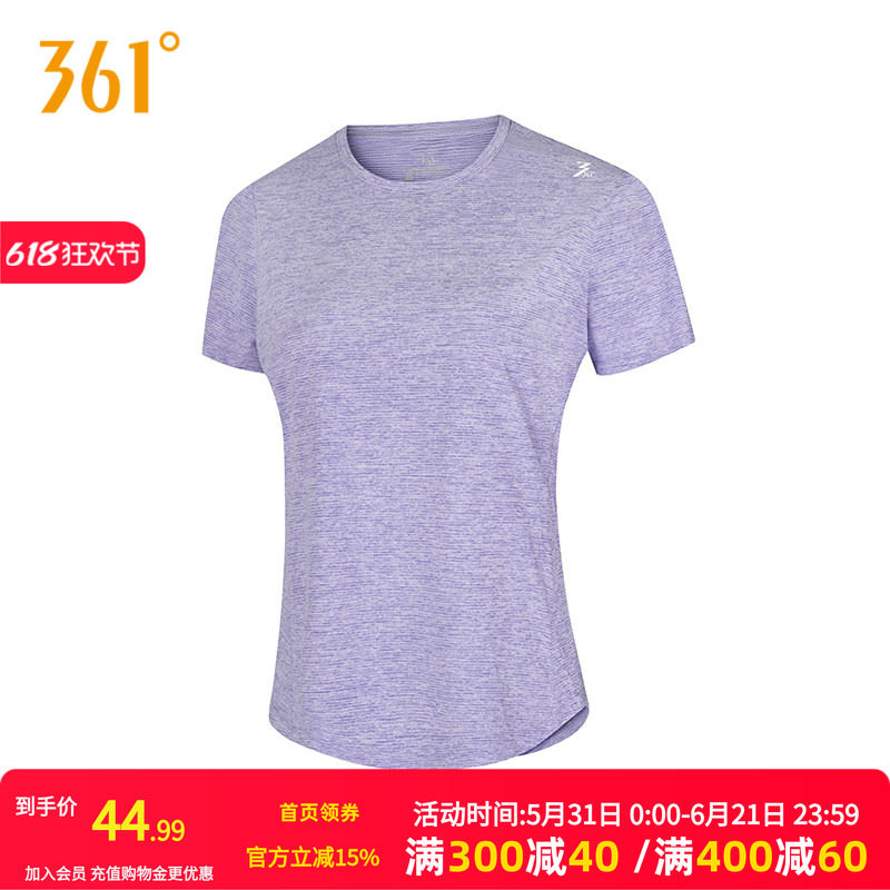 361°运动T恤2026夏季新款圆领短T恤女子常规舒适上衣