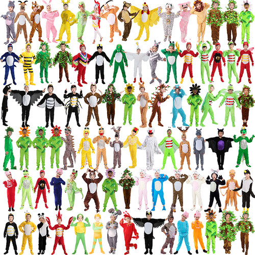 六一儿童节演出动物服大树卡通