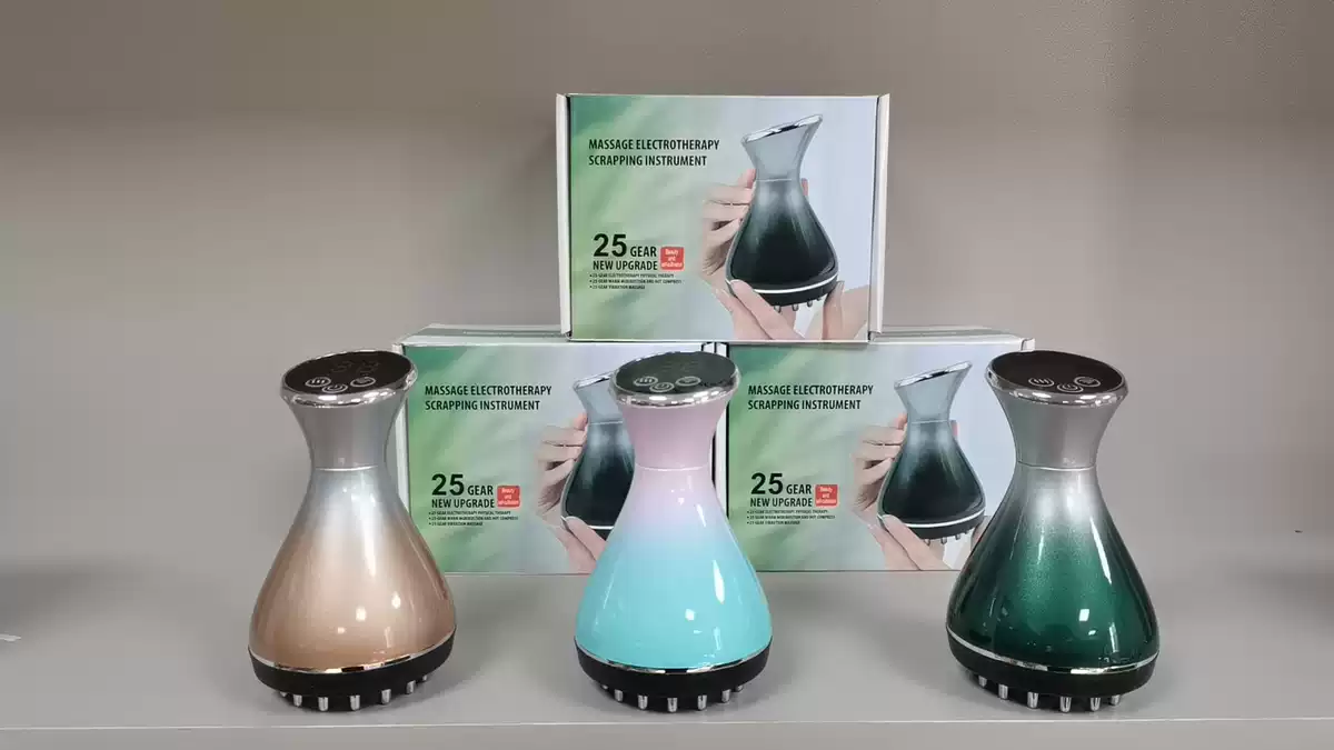 电动热敷震动按摩刷 肩颈腰背腹部家用按摩仪