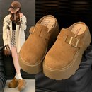 女外穿百搭厚底拖 小个子增高拖鞋 新款 厚底增高显瘦圆头包头拖女鞋