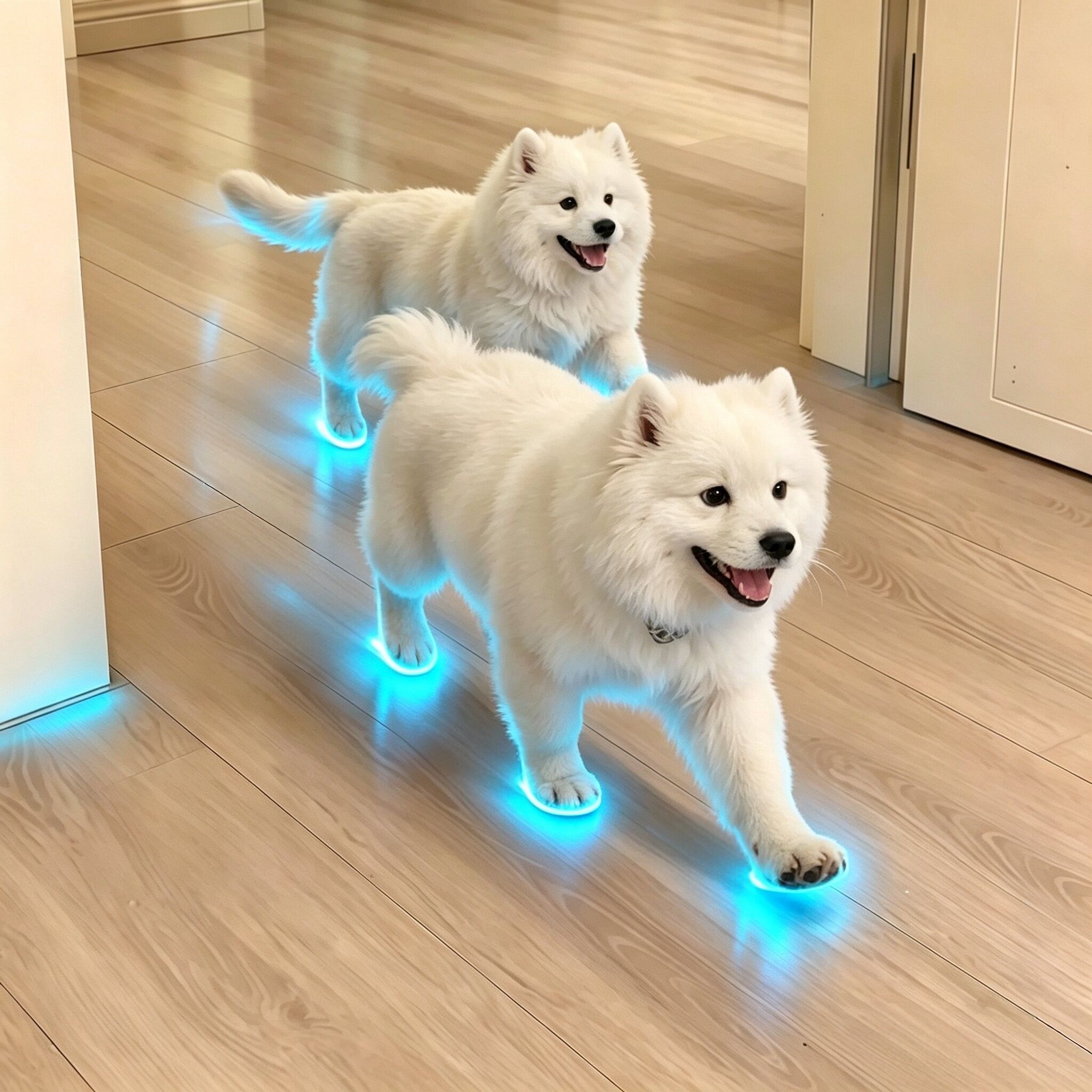 狗狗发光鞋材料玩具猫咪宠物夜间反光条夜光胶带遛狗玩具夜晚警示