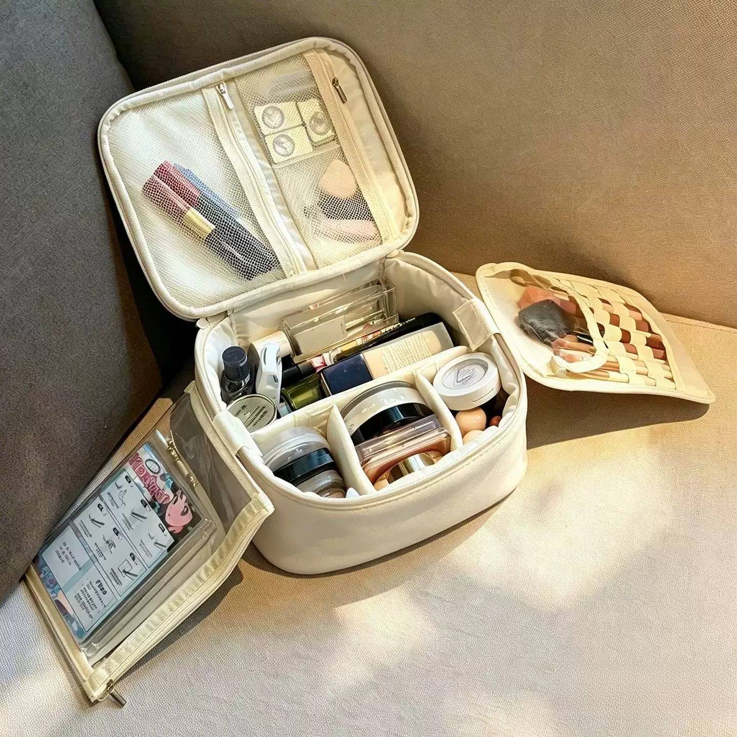 旅行化妆包可携式洗漱包出行大容量收纳包杂物口红化妆品整理包