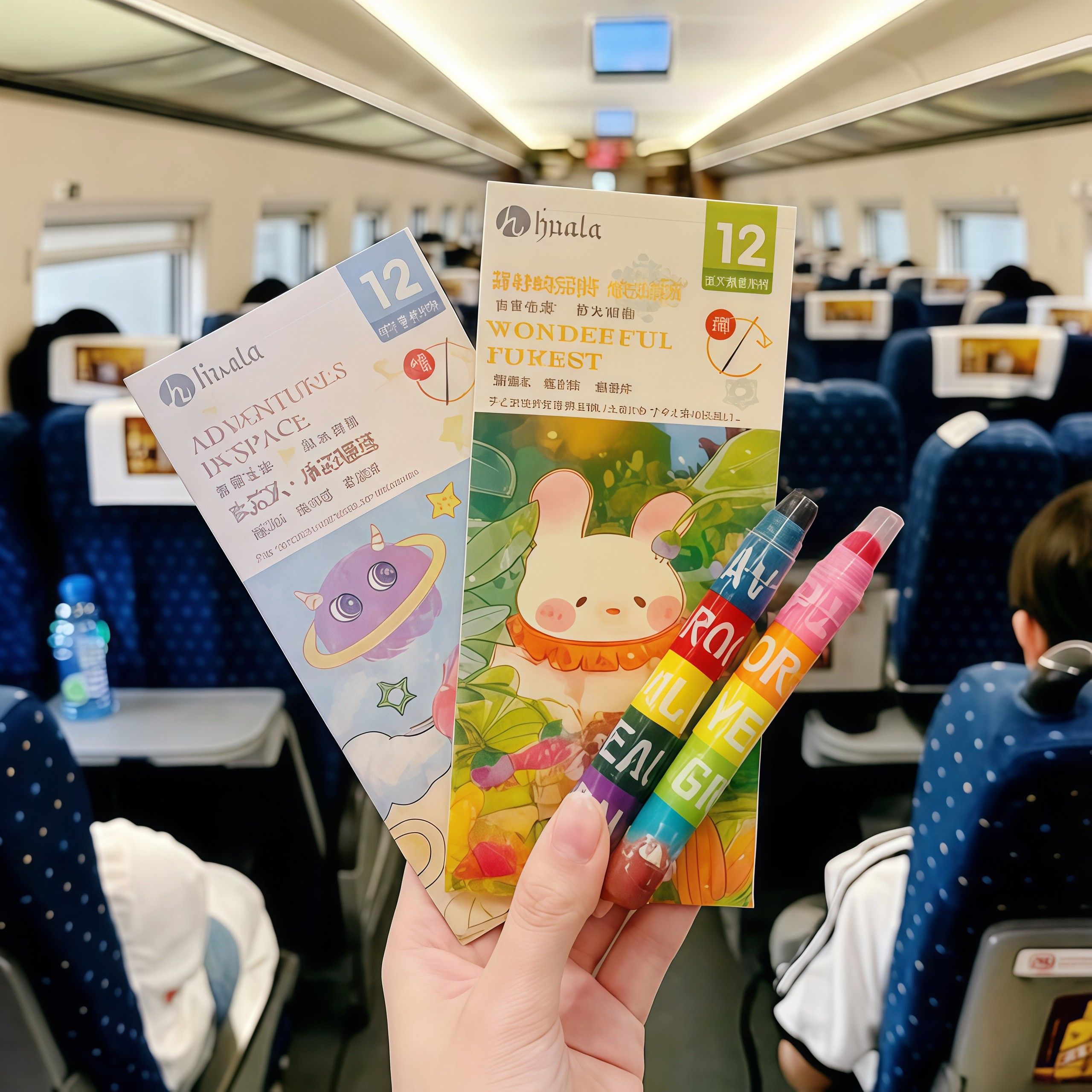 高铁奶泡机时间玩具宝宝旅行可携式绘本涂色水画本儿童坐飞机带娃