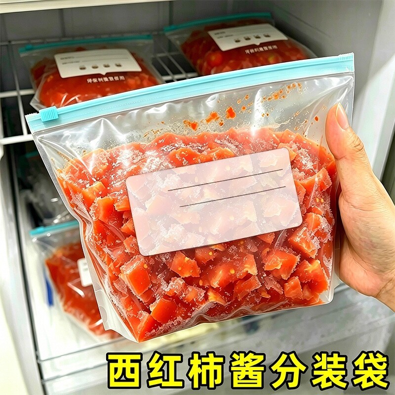 西红柿酱分装袋食品级自制做装番茄酱的瓶子密封保鲜冷冻储存袋子