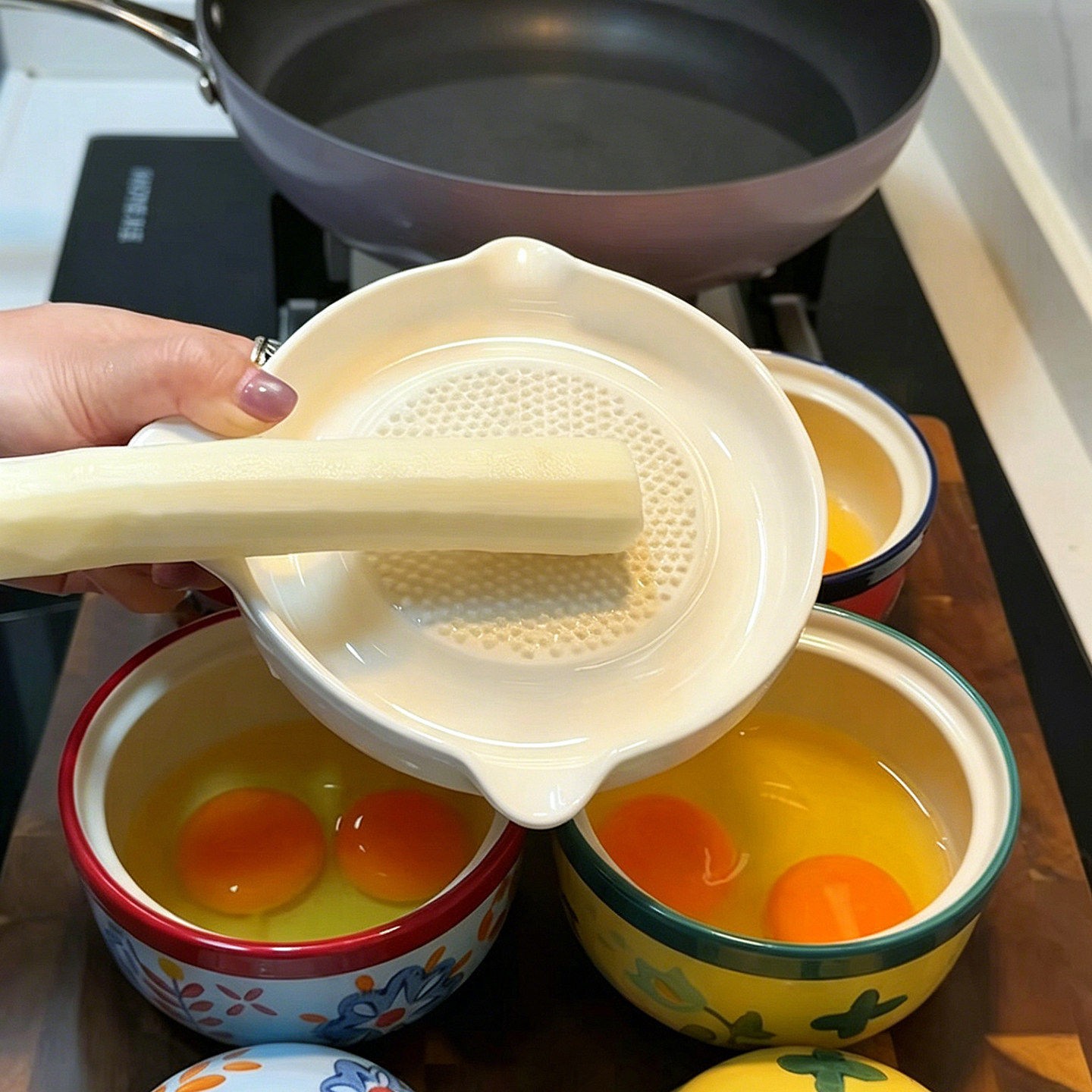 山药泥研磨器厨房手动姜蓉蒜泥姜末陶瓷磨泥器家用宝宝辅食神器