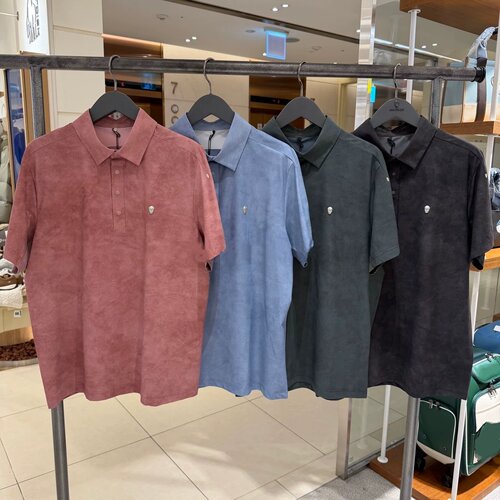 男士26春季新款高尔夫服装潮流翻领骷髅短袖T恤休闲运动上衣