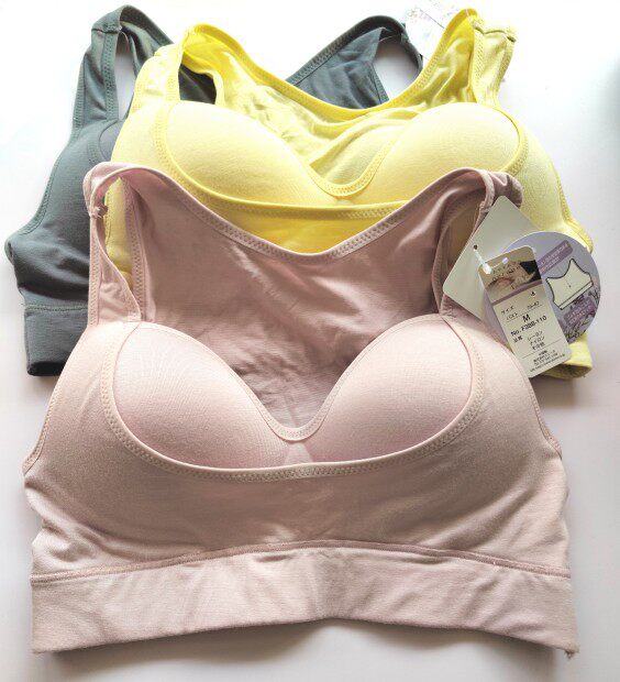 日本运动文胸无钢圈瑜伽跑步背心内衣睡眠胸罩上托防外扩侧收副乳