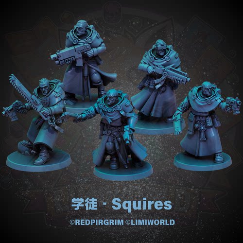 骑士学徒 Squires 科幻战棋桌游跑团锤树脂棋子