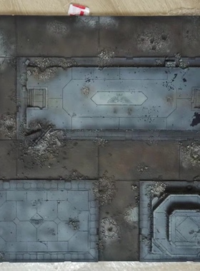 战锤40k fw绝版地形板 城市地形两块已涂装