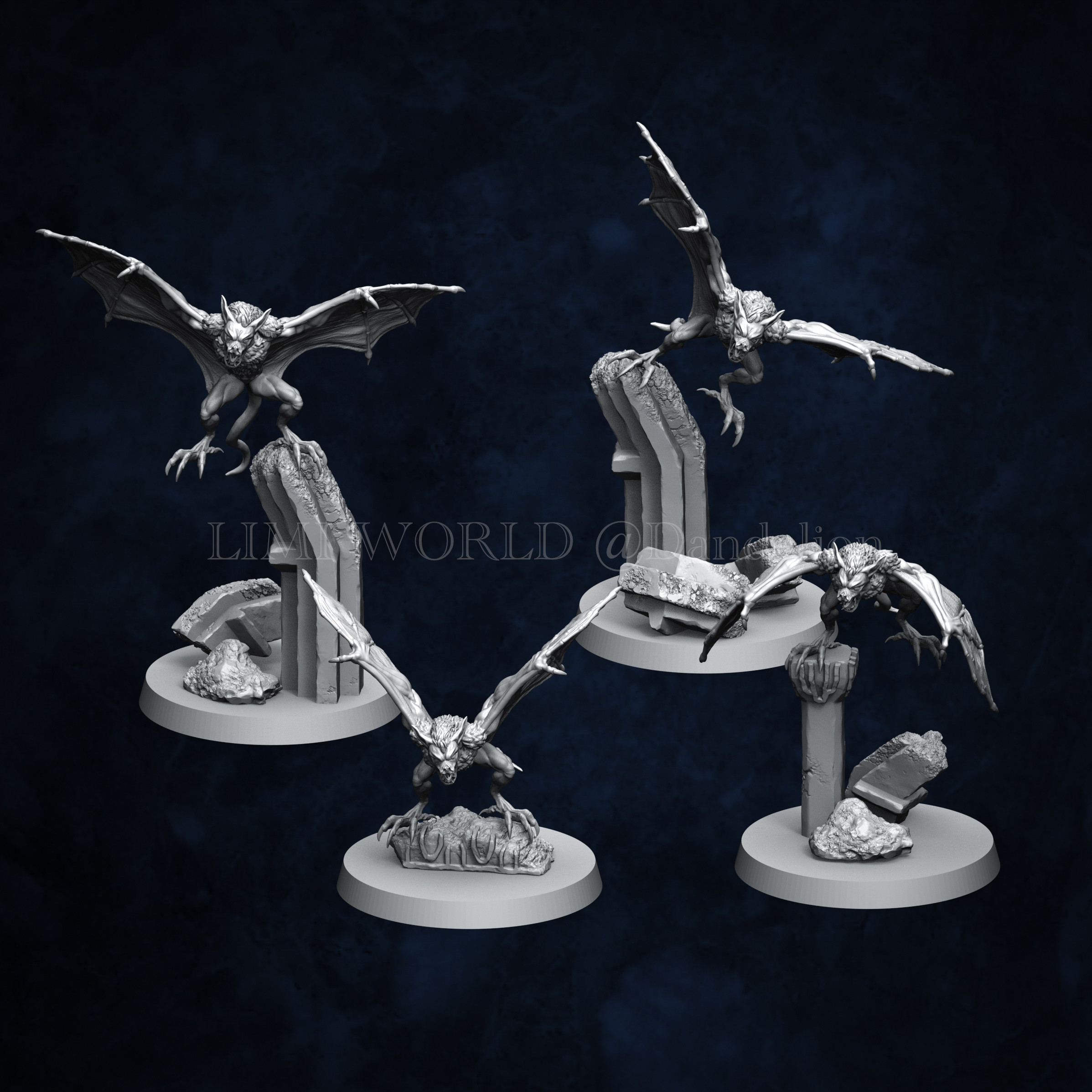 霍比特人摩戒刚达巴德兽人战争蝙蝠第三方战棋树脂桌游跑团模型